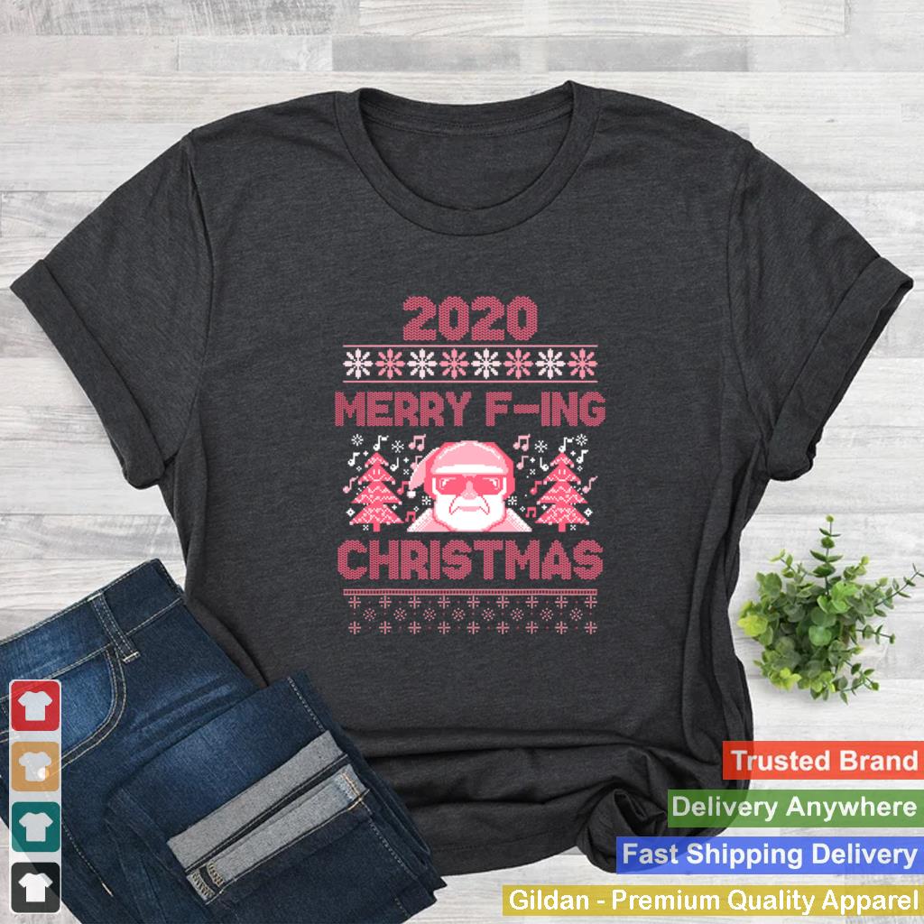 2020 Merry F Ing Christmas Ugly Santa Wear Sunglasses shirt