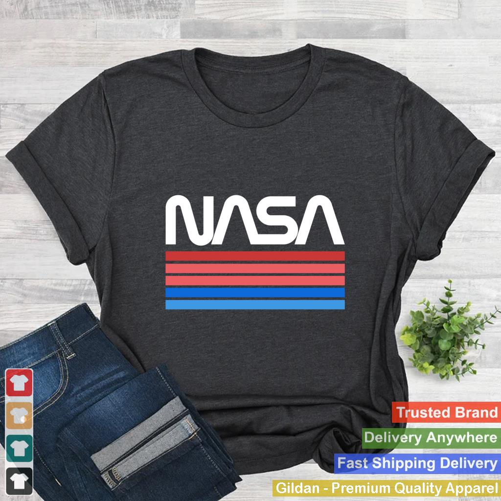 NASA Vintage Retro stripe Worm Logo