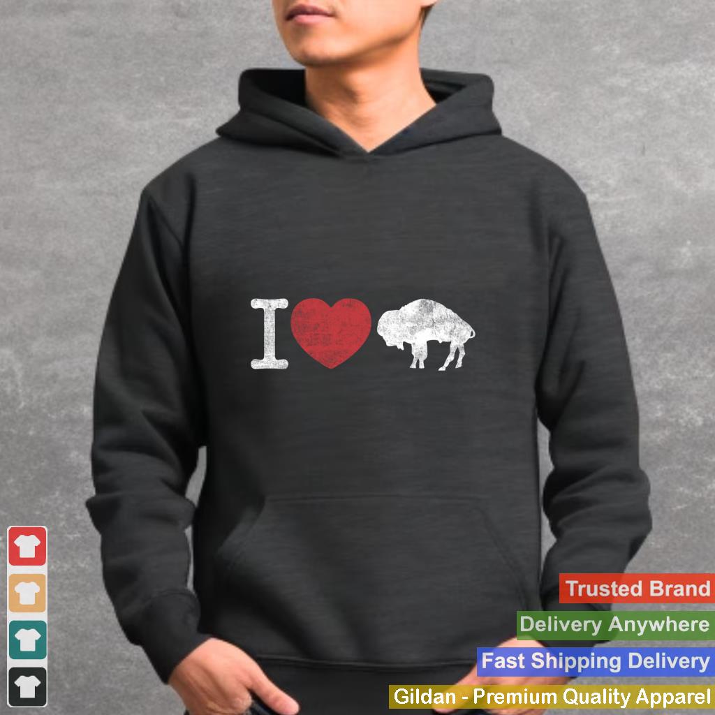 I Love Buffalo Shirt - Vintage Buffalo Shirt with Bison