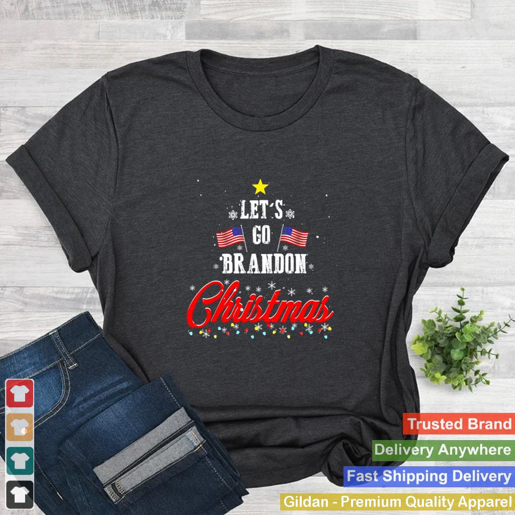 American flag lets go brandon Christmas shirt