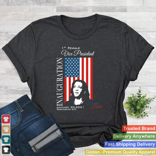 Inauguration 2021 Souvenir First Female Vp Harris Biden American Flag shirt