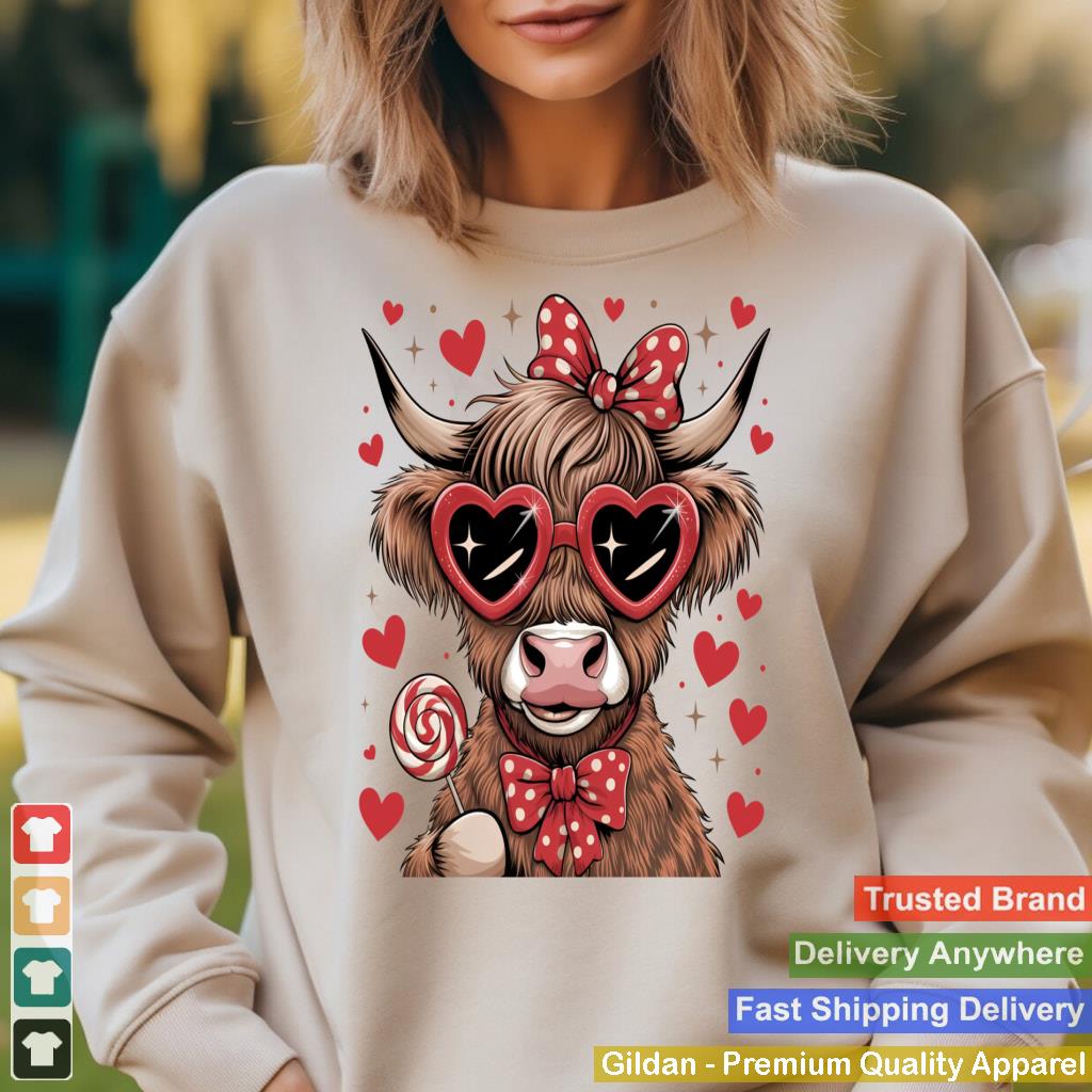 Cute Valentines Day Shirt Valentine Bull Cow Bow Heart Love