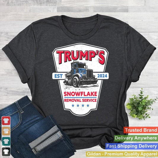 Trump's Snowflake Removal Service Funny Trump 2024 Long Sleeve