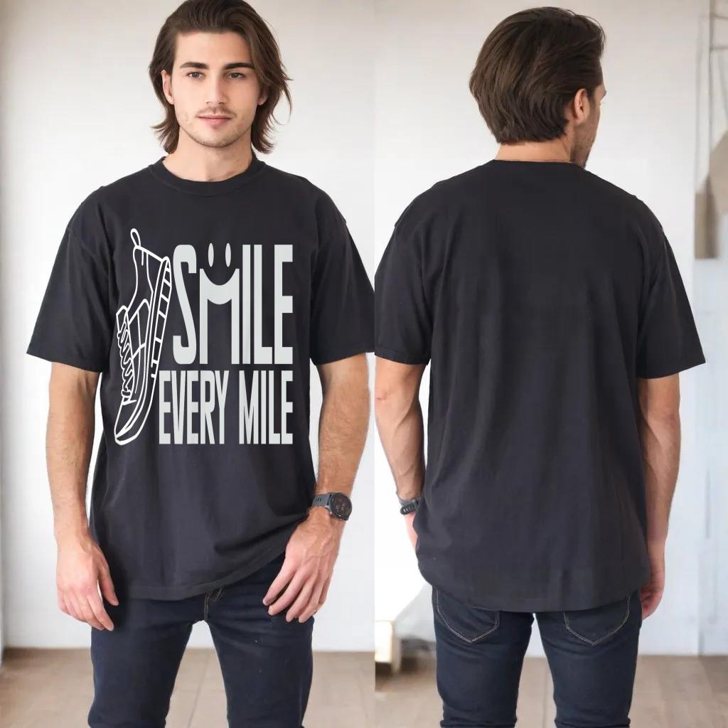 funny running runner smile every mile cool graphic & saying