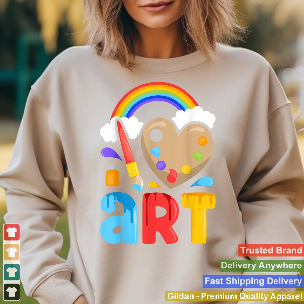 I Love Art Artist Painter Colorful Painting Gifts Kids Girls