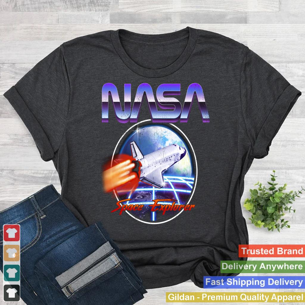 NASA Space Explorer 80s Neon Chrome Retro Vintage Sweatshirt