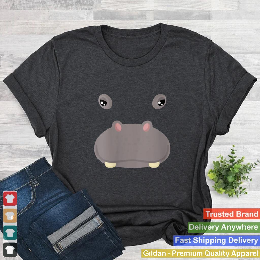 Animal Face Hippo Costume Halloween Adults shirt