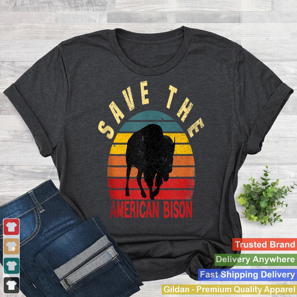 Save The American Bison Vintage Buffalo Silhouette Tank Top