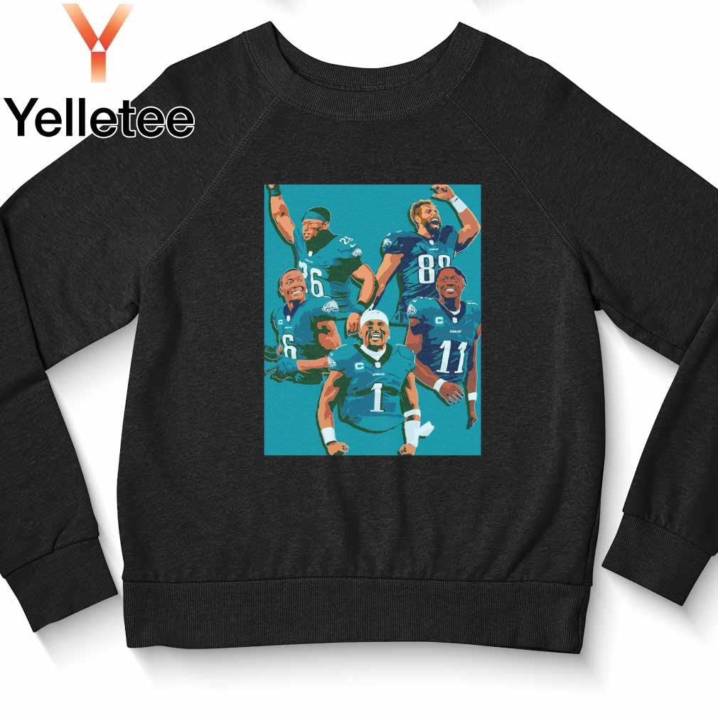 Philadelphia Eagles starting 5 team squad shirt