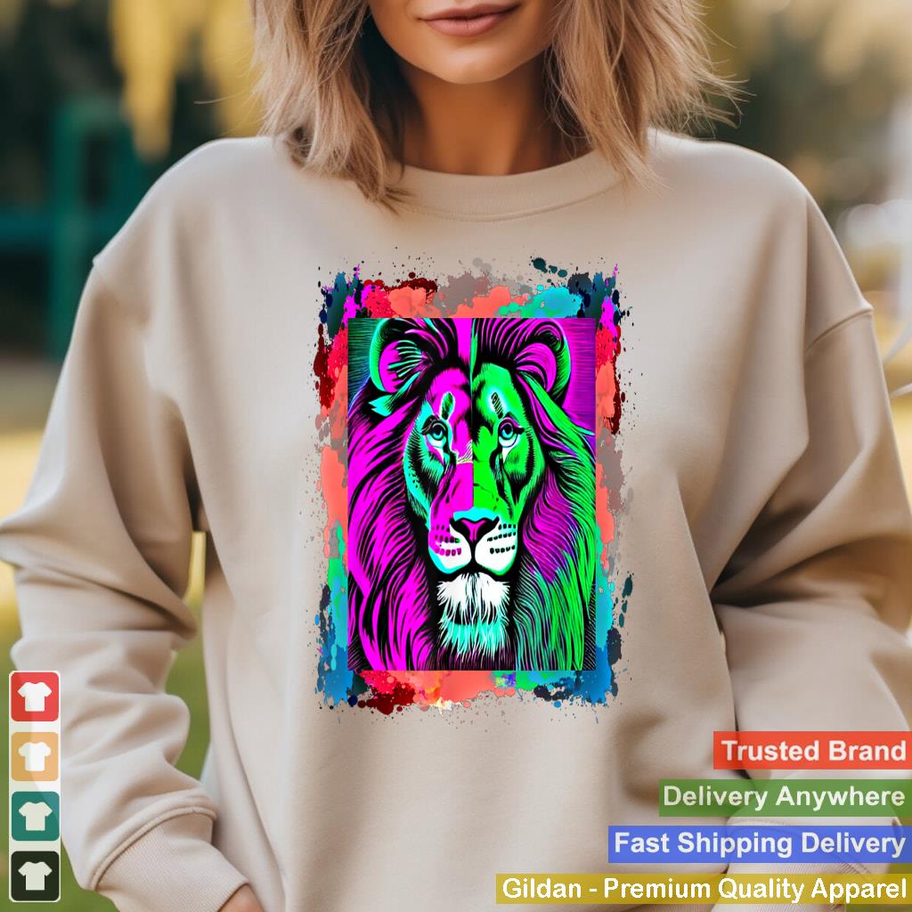 Lion Illustration Motif colorful Mane artistic Lion Lover