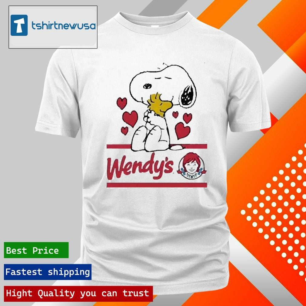 Original Snoopy And Woodstock Loves Wendy’s Logo 2024 Shirt