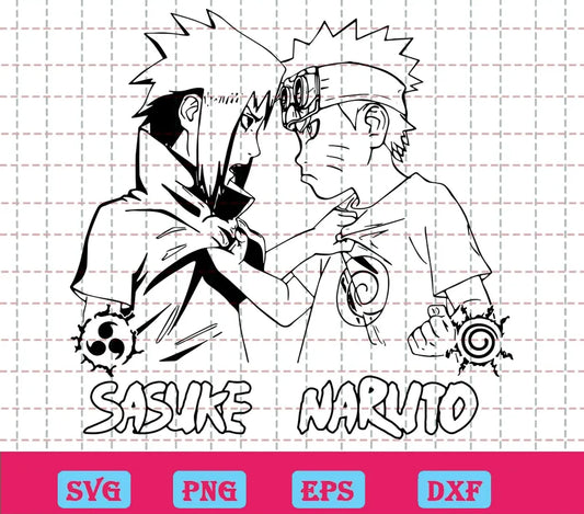 Naruto Sasuke, Svg Png Dxf Eps Digital Download