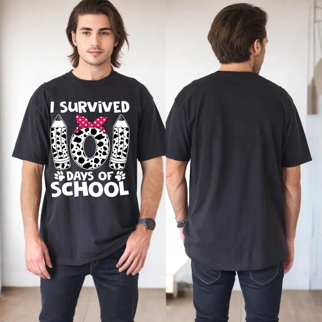 I Survived 101 Days Of School Funny Student Teacher Kids