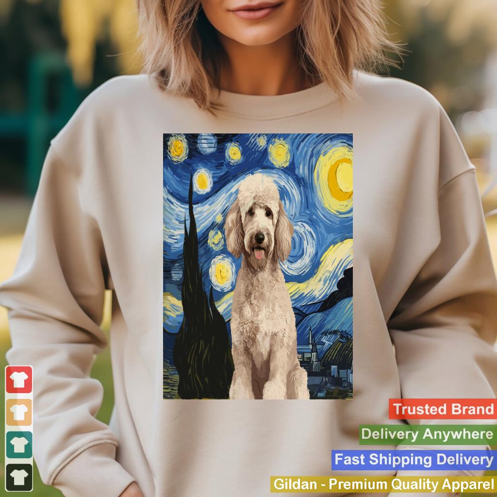 Poodle Dog Van Gogh Style Starry Night on Poodle Lover