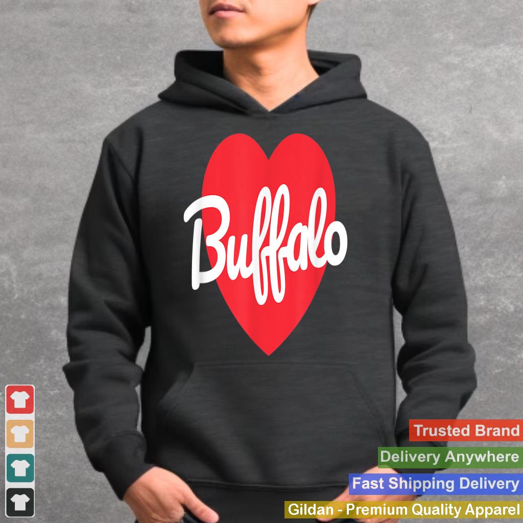 Buffalo Heart RedWhite Buffalo Love Cute Buffalo NY Fashion