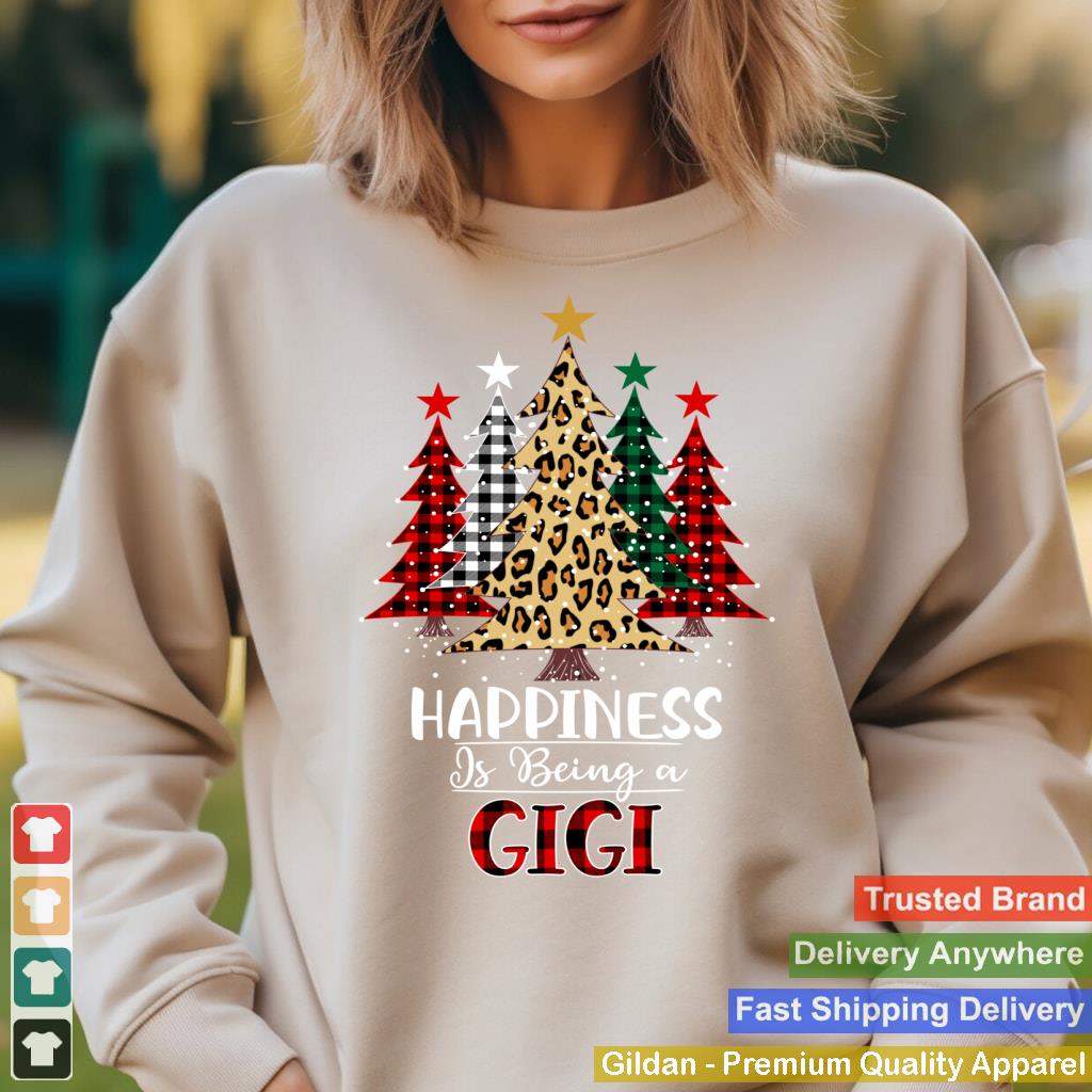 Happiness Is Being A Gigi Christmas Tree Leopard Plaid 2019