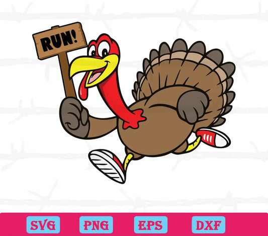 Turkey Costume Adult Running Face Turkey Trot Thanksgiving, Laser Cut Svg Files