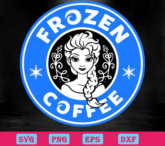 Frozen Coffee Elsa Starbucks Logo, Graphic Design Svg