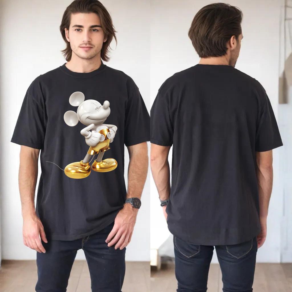 Disney Gold Mickey Mouse Pose,Short Sleeve