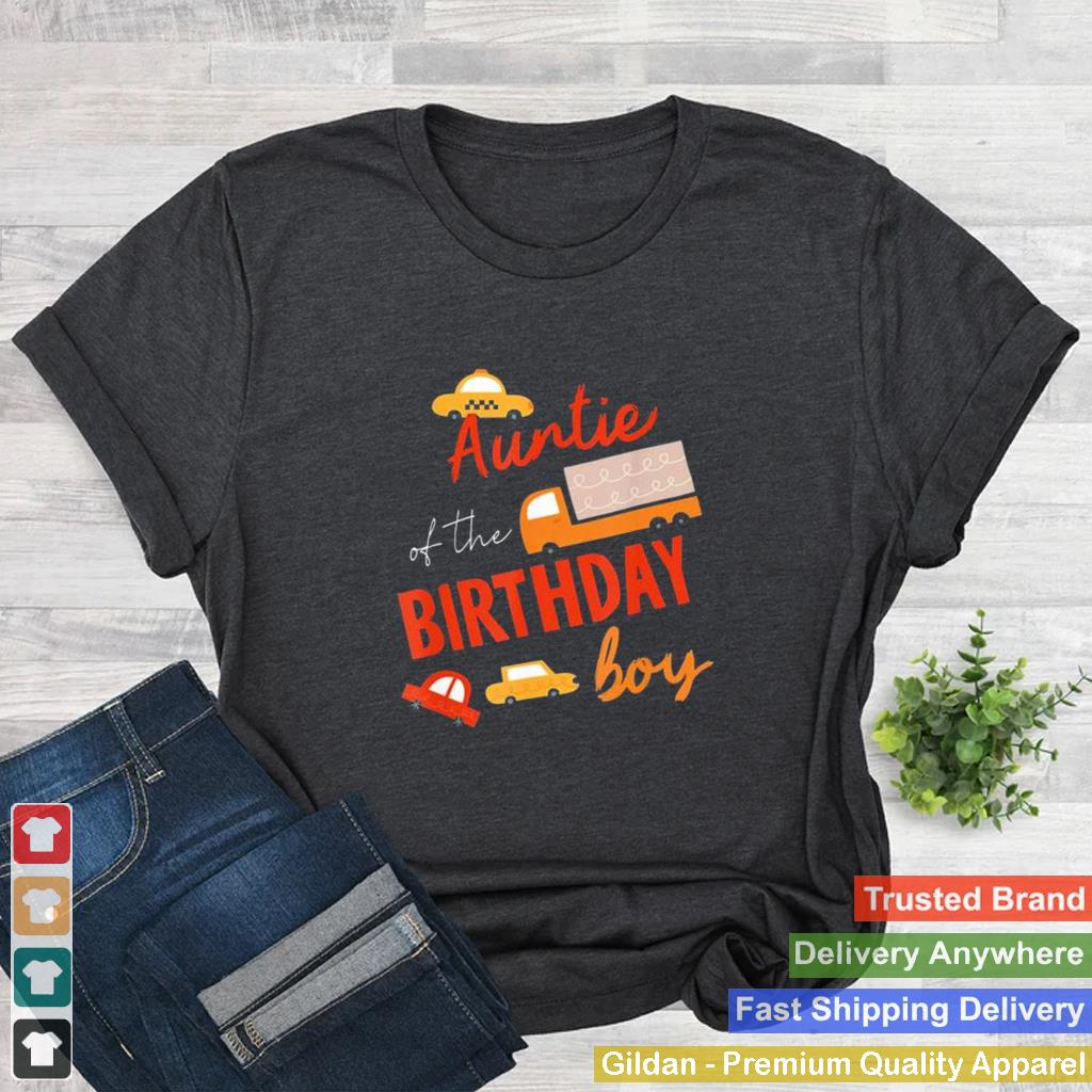 Auntie Of The Birthday Boy Car Theme Matching Family T Shirt