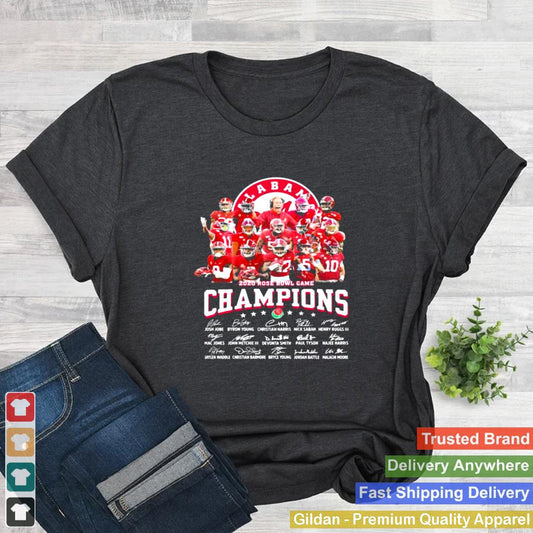 2020 Rose Bowl Game Champions Alabama Crimson Tide Signature shirt