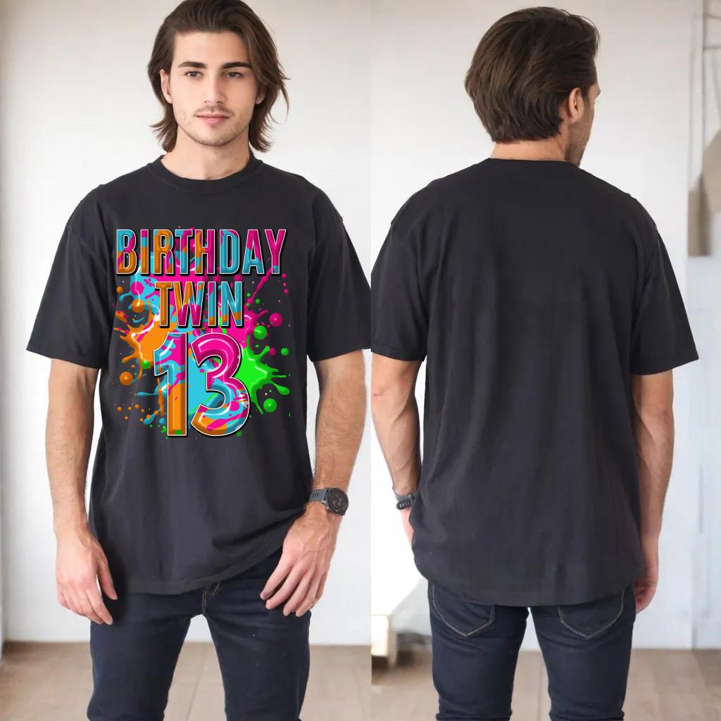 Birthday Twin 13 yrs, Birthday Twins Party T-Shirt Boy Youth