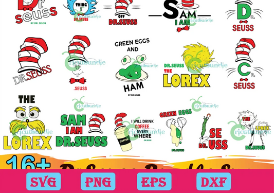 16+ Dr Seuss Bundle Svg