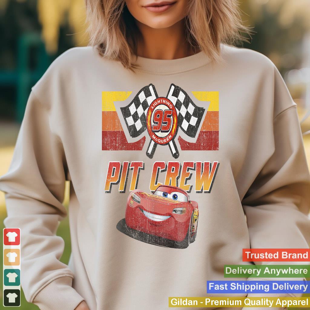 Disney Pixar Cars McQueen Pit Crew Red Distressed T-Shirt