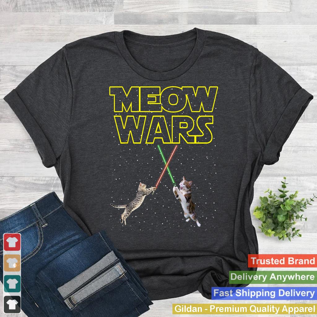 Meow Wars Cat Shirt Funny Gifts For Cats Lovers T-Shirts