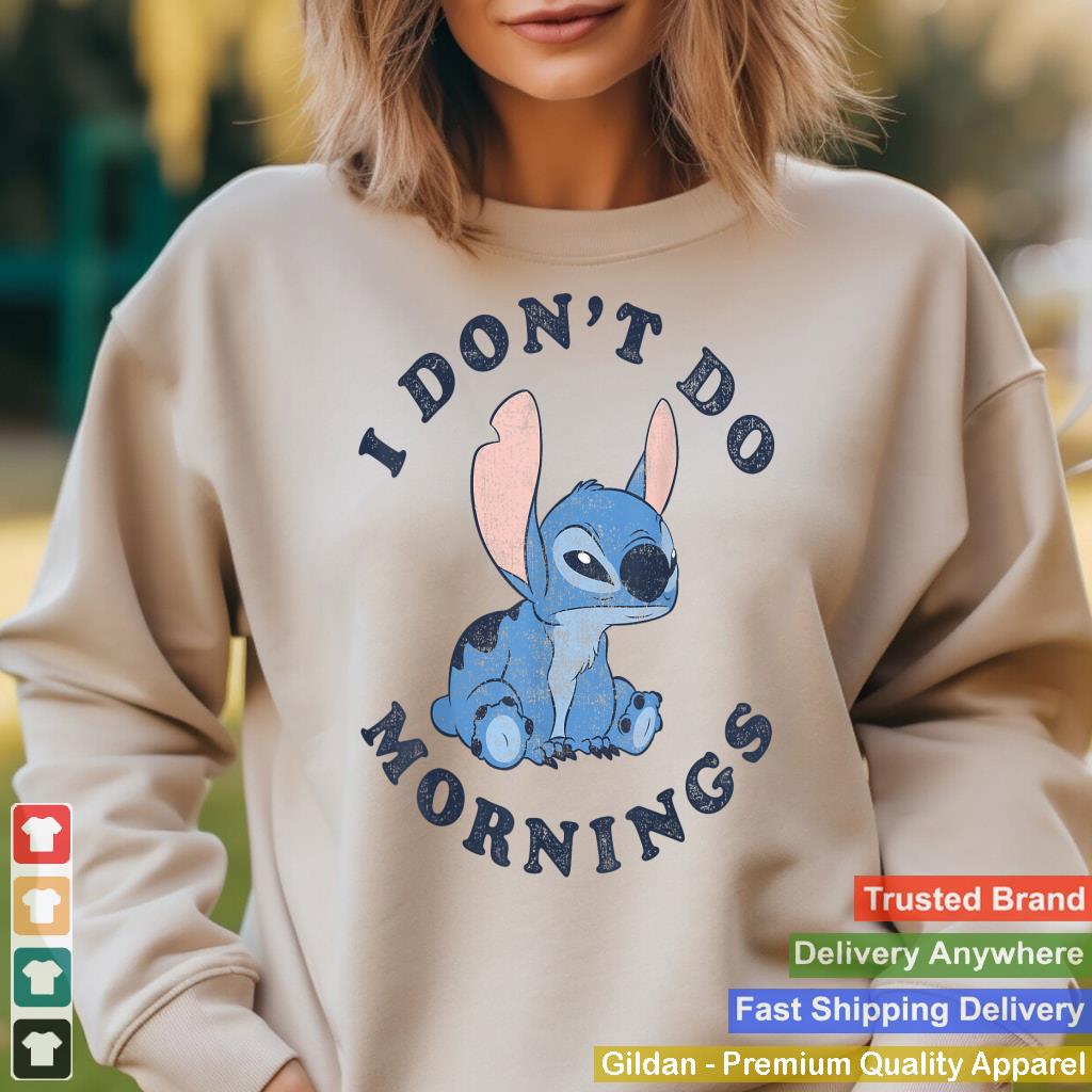 Disney Lilo & Stitch I Don't Do Mornings Distressed V2