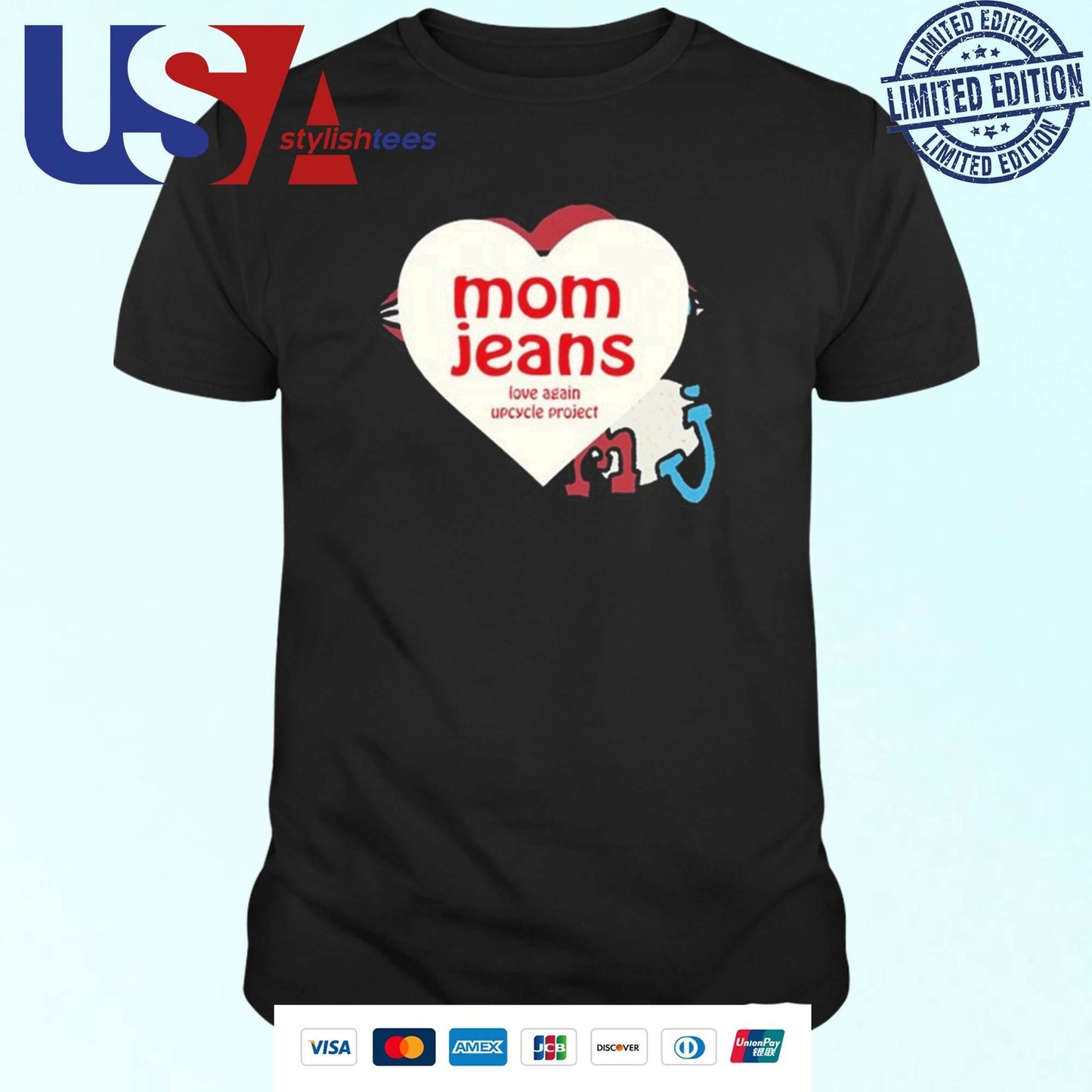 Mom Jeans Love Again Upcycle Project Shirt