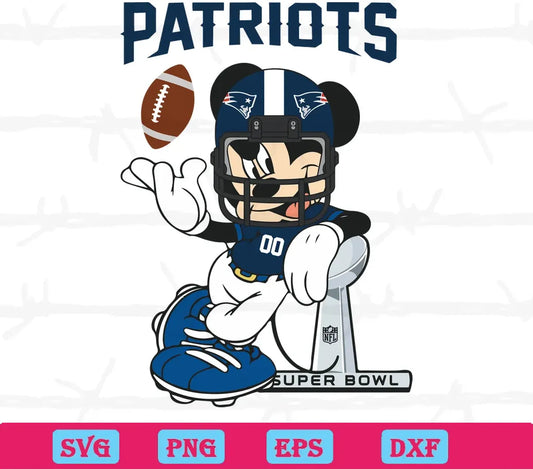 New England Patriots Mickey Mouse, Graphic Design