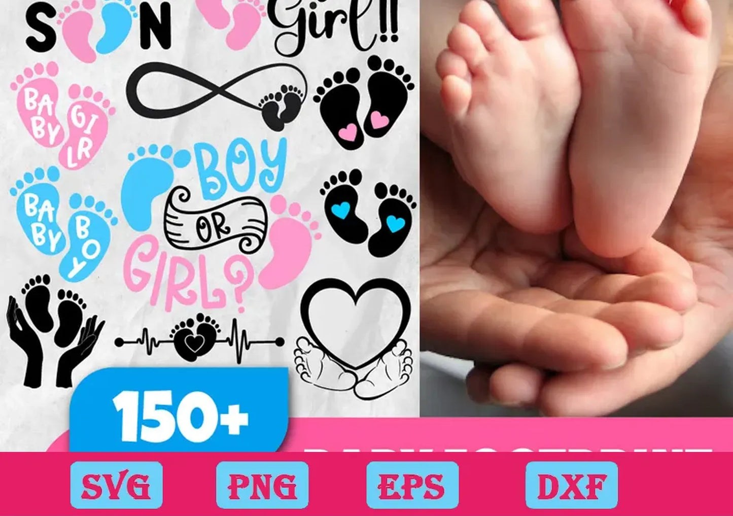 150+ Baby Footprint Svg