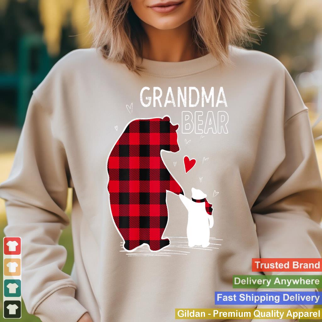 Grandma Bear Christmas Pajama Red Buffalo Plaid