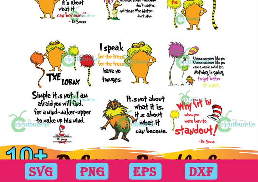 10 Lorax Trees SVG Bundle  Dr Seuss SVG Lorax SVG