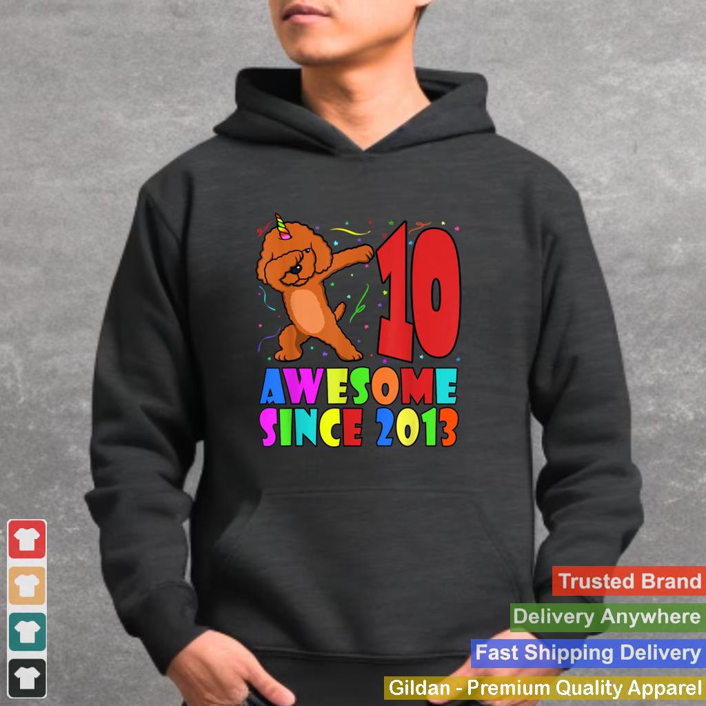 Awesome-Since-2013-Dabbing-Poodlecorn-10th-Birthday-Party-T-Shirt