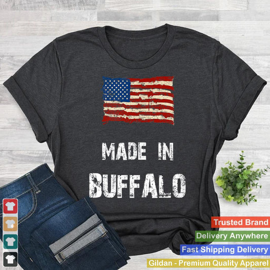 Made in Buffalo Patriotic Shirt - I Love Buffalo Tee