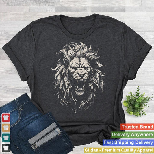 Lion roar head art face for lovers lions King African Animal