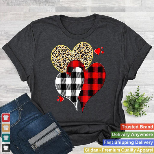 Valentines Hearts Leopard Plaid Buffalo