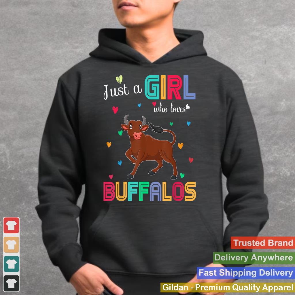 Just a Girl Who Loves Buffalos Graphic Cute Buffalos Lover