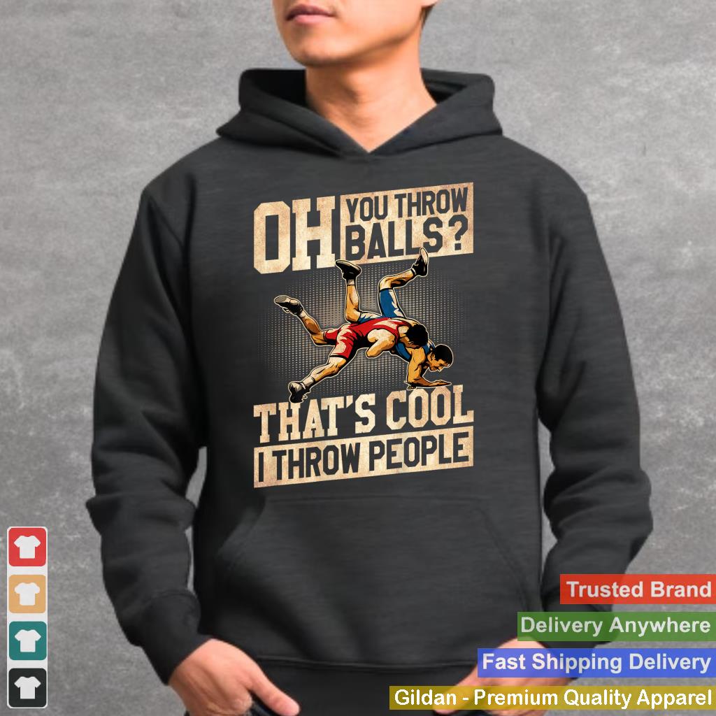 Wrestling I Throw People Funny Gift For Wrestler Backside