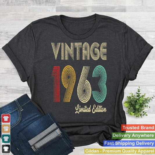 Vintage 1963 62nd Birthday Gift Men Women 62 Years Old