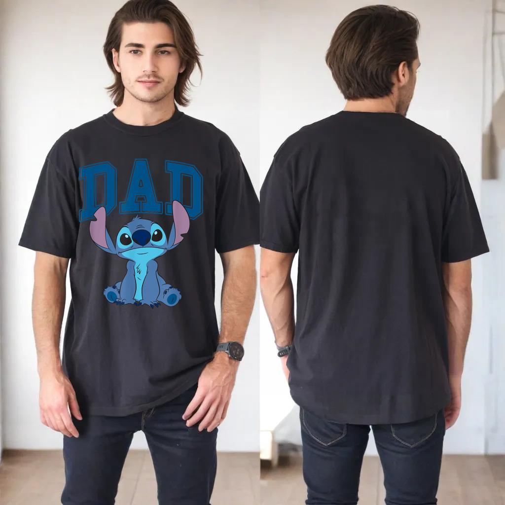 Disney Lilo & Stitch Vintage Dad Cool Stitch Collegiate Logo