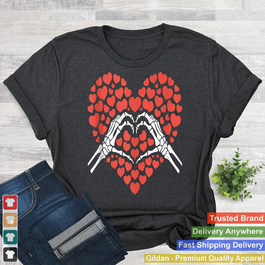 Skeleton Hand Heart Valentines Day Funny Bones Love Tank Top