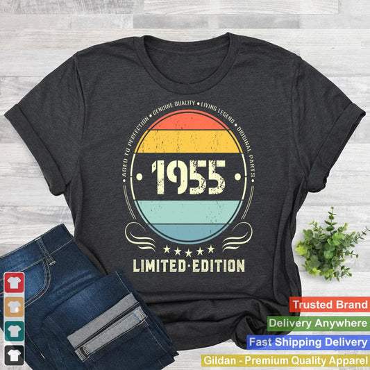 Vintage 1955 Limited Edition 1955 Birthday Shirts for Men