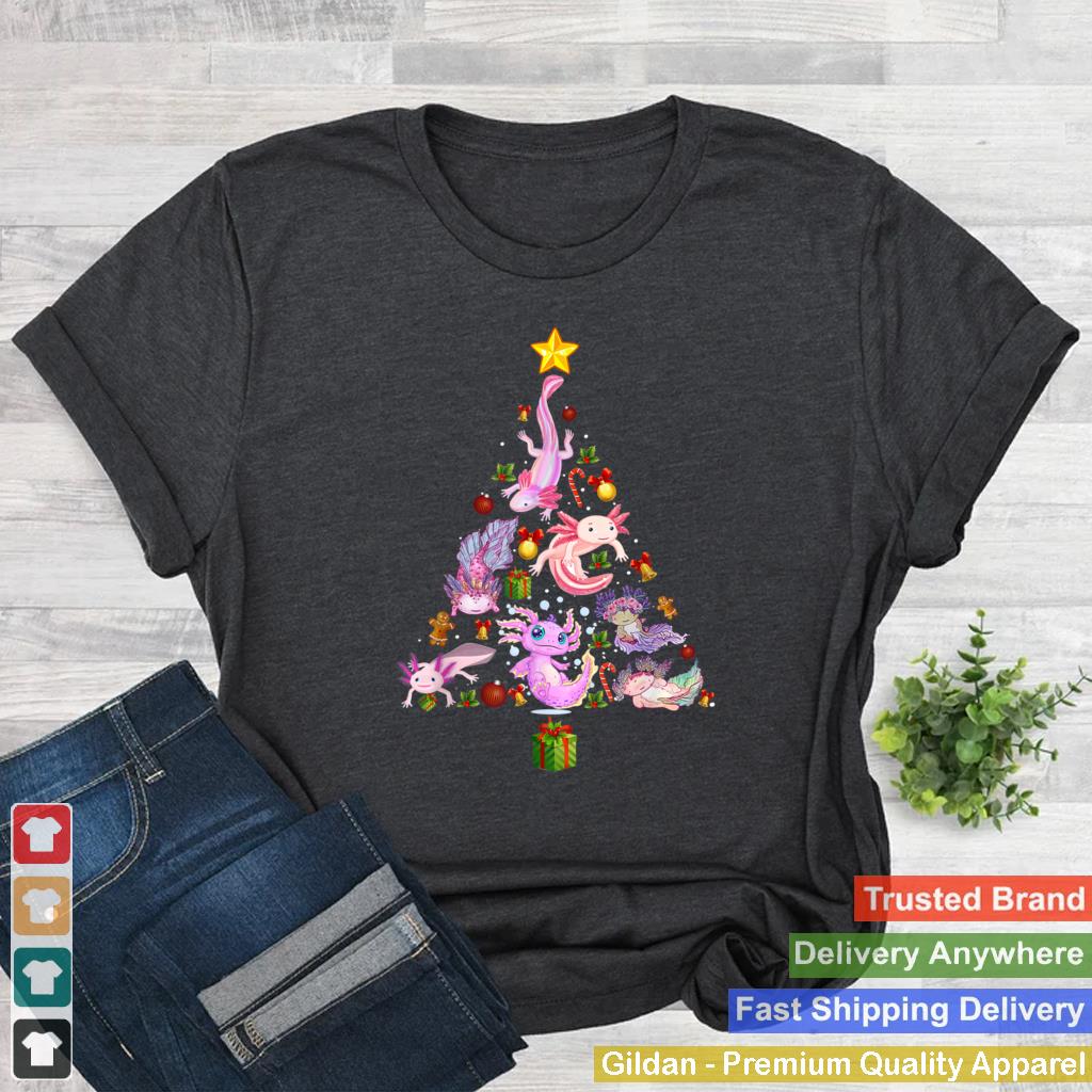 Axolotl Kawaii Christmas Tree Cute Axolotl Xmas Tree Pajamas T Shirt