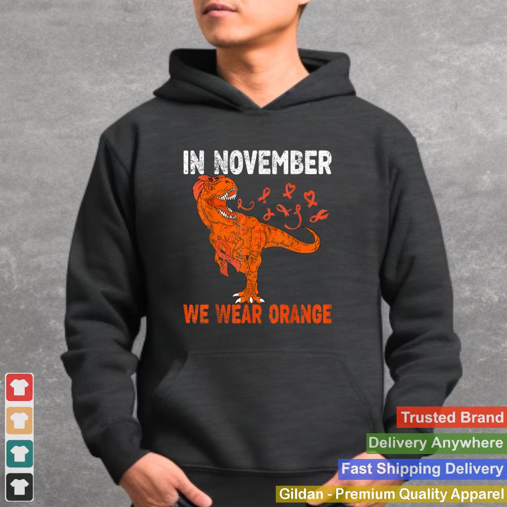 In November We Wear Orange COPD Awareness Trex Kids Toddler T Shirt