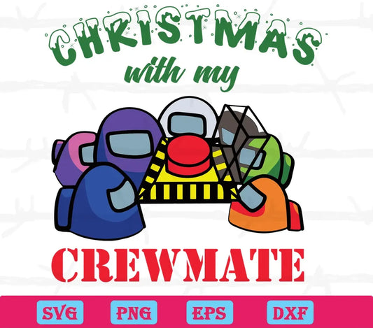 Among Us Christmas With My Crewmate, Premium Svg Files