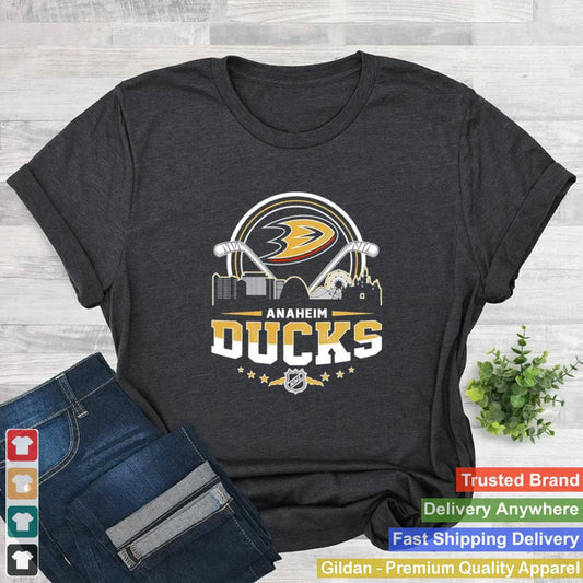 Anaheim Ducks NHL City Skyline T shirt