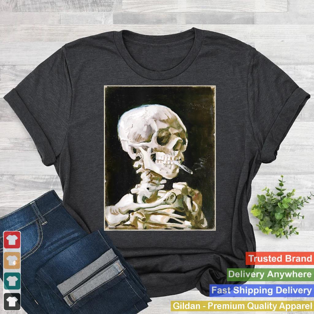 Van Gogh Skeleton Skull Vintage Streetwear Art Painting